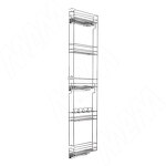 Превью картинка Vibo ROUND Колонна выдвижная (бутылочница), 5 уровней, для фасада 150 мм, с боковым. крепл. лев., направл. плавн. закр. Nova Pro (ELQGM155SXPRPC) #1