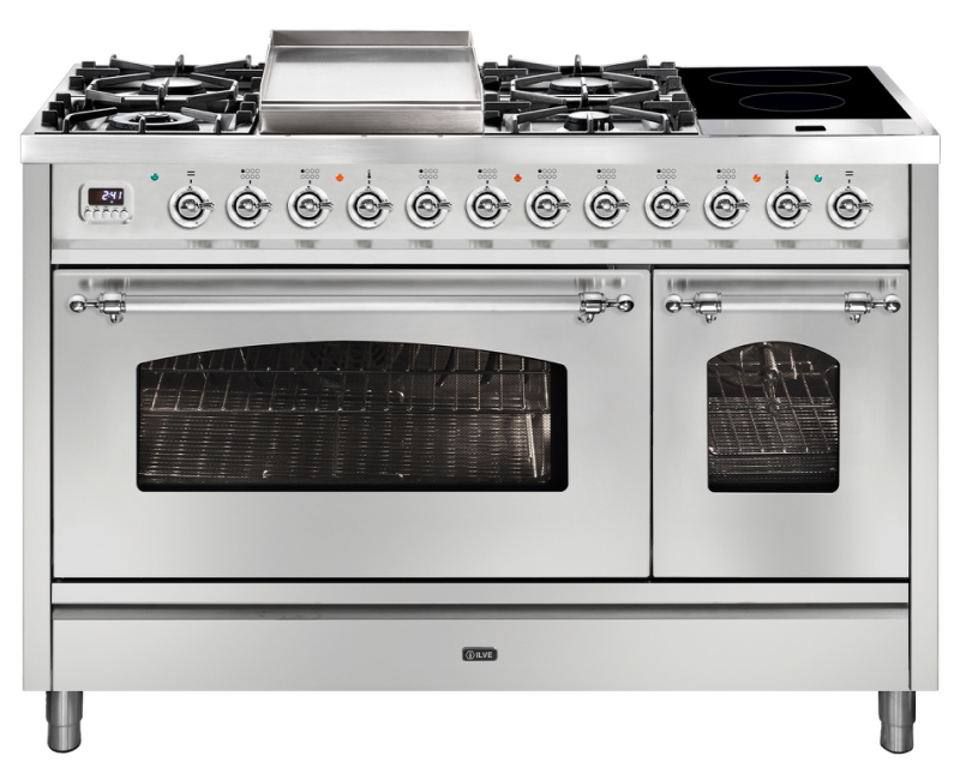 Фото Центр варочный ILVE P12FIDNE3/SSC нержавеющая сталь (фурн. хром)