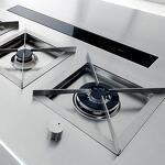 Превью картинка Вытяжка встраиваемая в столешницу  Falmec DOWNDRAFT GLASS BLACK 120 #2