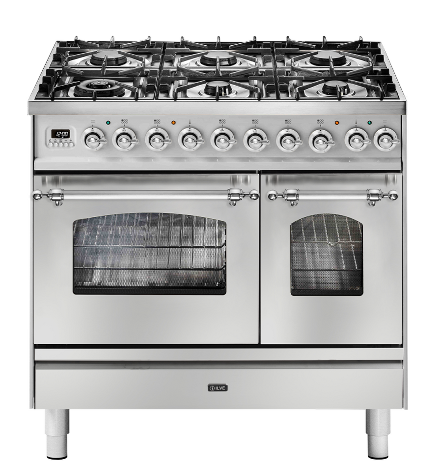 Фото Центр варочный ILVE PD096NE3/SSC нержавеющая сталь (фурн. хром)