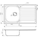 Превью картинка Металлическая мойка Omoikiri Kashiogawa 86-IN нерж. сталь/нержавеющая сталь #2