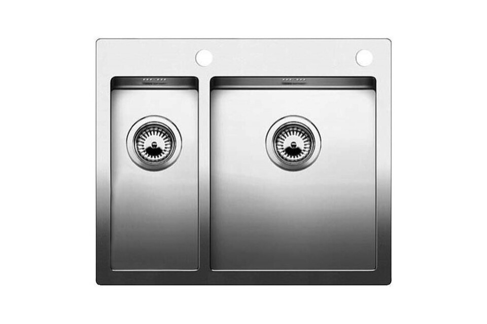 Фото Металлическая мойка Blanсo CLARON 340/180-IF/А нерж.сталь зеркальная полировка с  кл.-авт. InFino и управлением PushControl