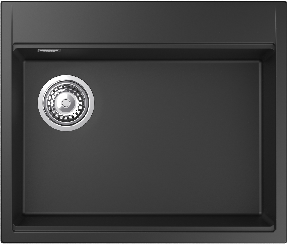 Фото Гранитная мойка Rivelato TESORO 605-L 1-чаш 600*510 antracite