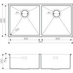 Превью картинка Металлическая мойка Omoikiri Taki 86-2-U/IF Side-IN нерж. сталь/нержавеющая сталь #2