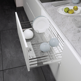 Картинка Duslar Сушка MARTA, выдвижной фасад 700 мм, хром