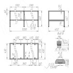Превью картинка PULSE Металлокаркас-тумба напольная для ТВ 1200x450x450мм, черный (RAL 9005, муар) (MF.03.1200x450x450.BLC) #5