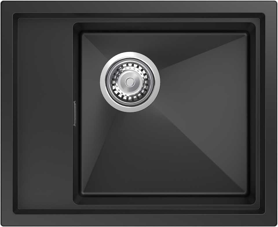 Фото Гранитная мойка Rivelato NOBILE 544-L 1-чаш 540*440 nero
