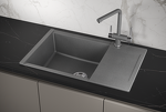 Превью картинка Кварцевая мойка GRANULA ES-7807, ГРАФИТ, кухонная мойка, кварц, ESTETICA #2