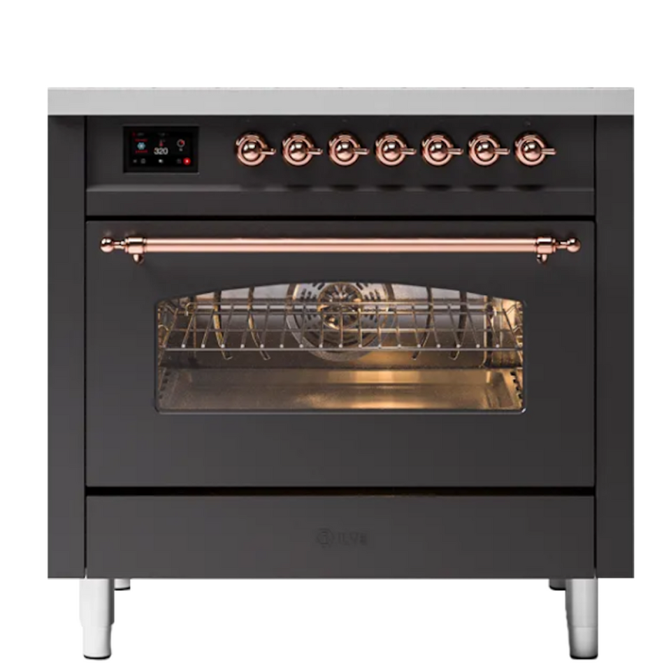 Фото Центр варочный ILVE  P36FDDNSY матовый графит (фурн. медь)