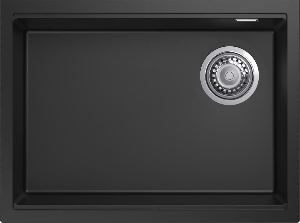 Фото Гранитная мойка Rivelato SCALINO SL-553-R  1-чаш 445*600 Антрацит 501