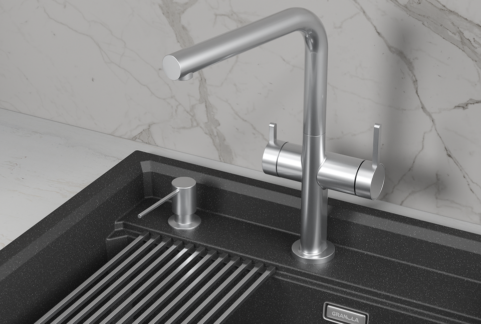 Фото Смеситель для кухни GRANULA 8276, НЕРЖ