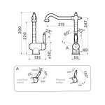 Превью картинка Смеситель для кухни Omoikiri Kyoto 2 Plus-SI латунь/античное серебро #5