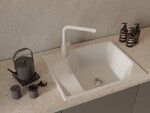 Превью картинка Гранитная мойка Rivelato LOCUS 65 1-чаш 650*500 Белый 101 #3