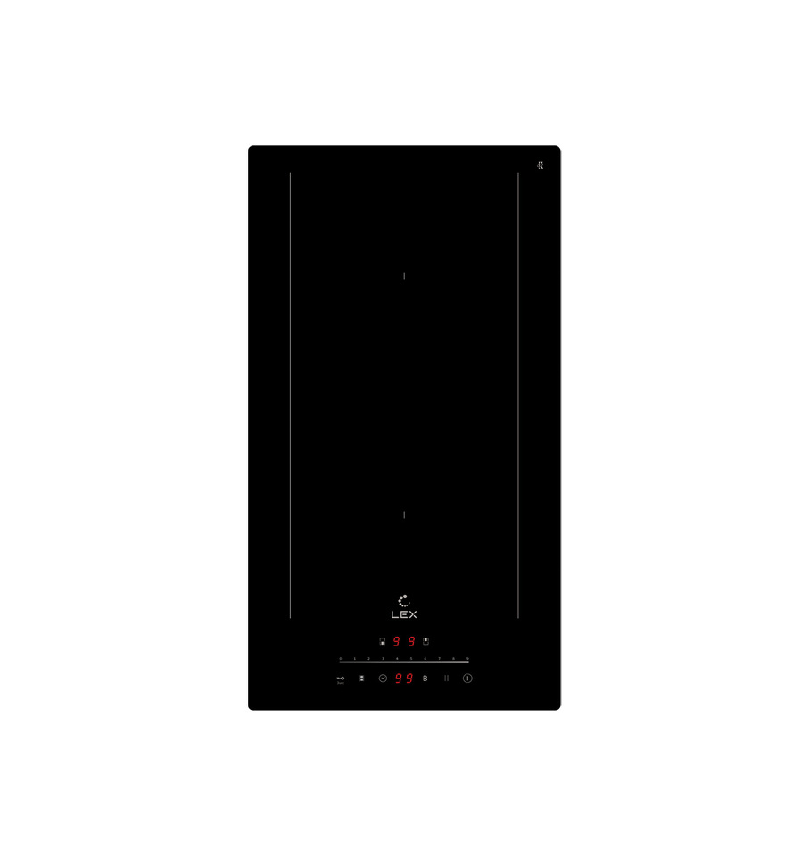 Фото Индукционная варочная панель домино Lex EVI 321A BL панель стеклокерамическая индукционная