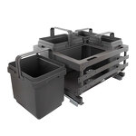 Превью картинка Vibo KOMBI 2.0 MINI M60W Система сортировки и хранения, 4 емкости (12л+12л+7л+7л), креп. фасада, полн.выдв., плавн.закр. направл. Nova Pro, крышка-полка (MKOMBI2GME604SCGMRF) #4