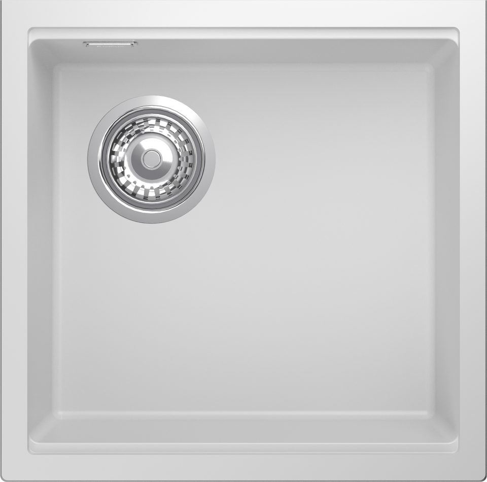 Фото Гранитная мойка Rivelato SCALINO SL-403-L  1-чаш 445*450 Белый 101