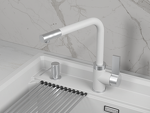 Превью картинка Смеситель для кухни GRANULA 5504, АРКТИК (БЕЛЫЙ) #1