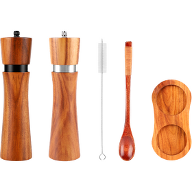 Картинка Omoikiri Набор мельниц для специй на подставке GR-02-SET-WD