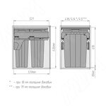 Превью картинка PULSE PROBOX F45 Система сортировки и хранения, 2 емкости (2x37), креп. фасада, полн.выдв., плавн.закр., крышка-полка, графит (MBN452-74DGMID) #6