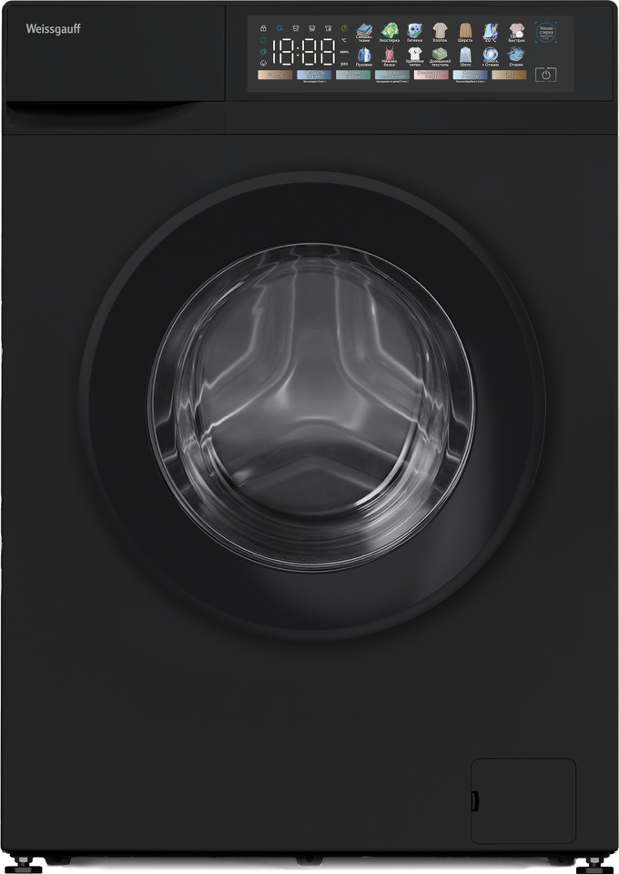 Фото Стиральная машина с фронтальной загрузкой Weissgauff WM 39107 Full Touch Inverter Steam Black