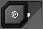 Превью картинка Гранитная мойка Rivelato LOCUS 75 1-чаш 750*500 Черный 502 #1
