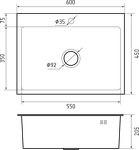 Превью картинка Металлическая мойка GranFest 6045 Нержавеющая сталь #2
