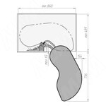 Превью картинка Vibo FLY MOON 3.0 LAMINA, механизм угловой пов., 2 полки, сплошной борт, с доводчиком, графит, правый (FLY3STM2DXVGFSE1) #7