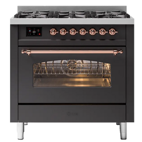 Картинка ILVE  P366DDNSY матовый графит (фурн. медь)