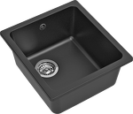 Превью картинка Кварцевая мойка Rivelato BERKANA 35 подст.монтаж 1-чаш 415*455 antracite #2