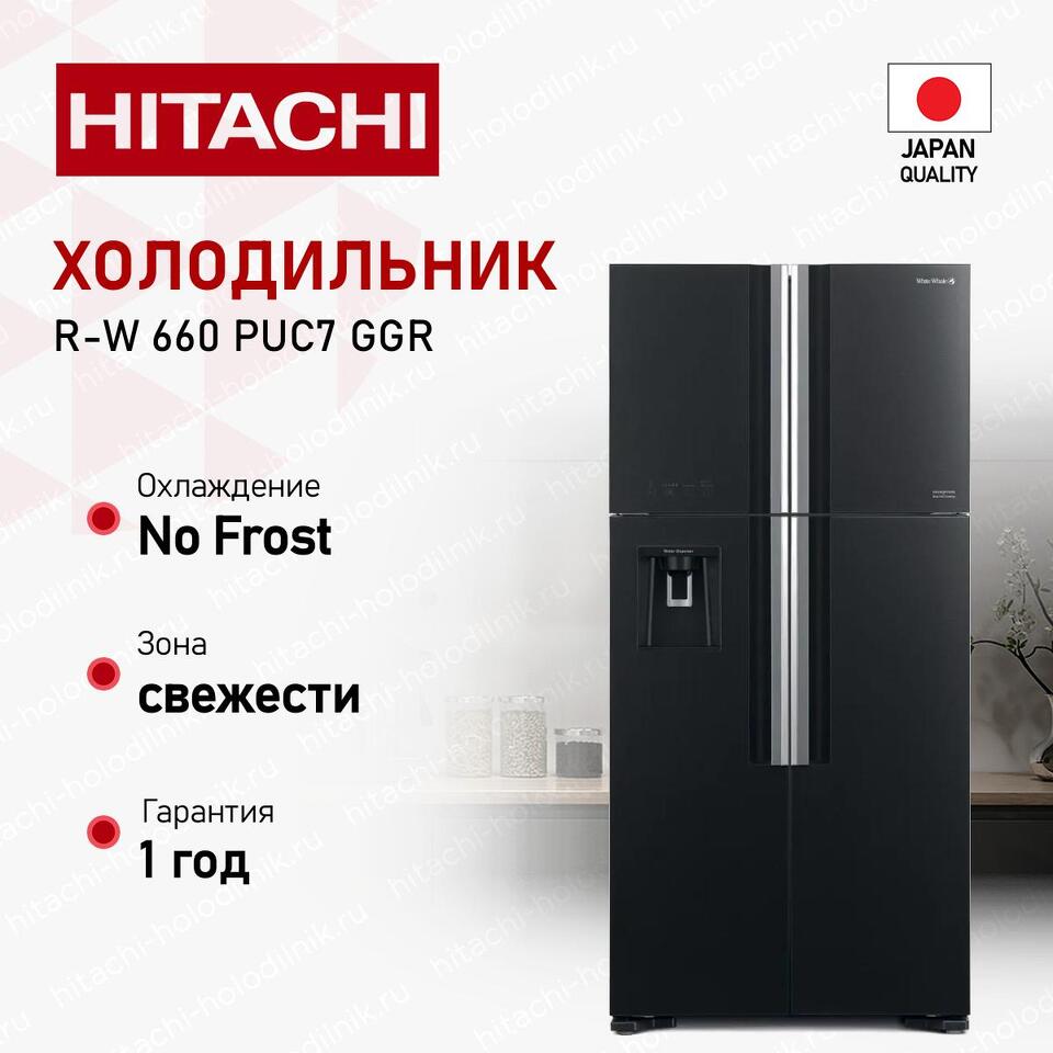 Фото  Холодильник side by side Hitachi R-W660PUC7 GGR