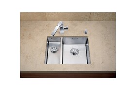 Картинка Blanсo CLARON 340/180-U (чаша справа) нерж.сталь зеркальная полировка с отв. арм. InFino