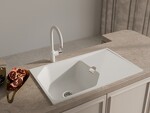 Превью картинка Гранитная мойка Rivelato LOCUS 85 1-чаш 850*500 Белый 101 #3