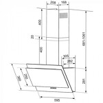 Превью картинка Наклонная вытяжка KRONA VENERA 600 black S вытяжка кухонная #12