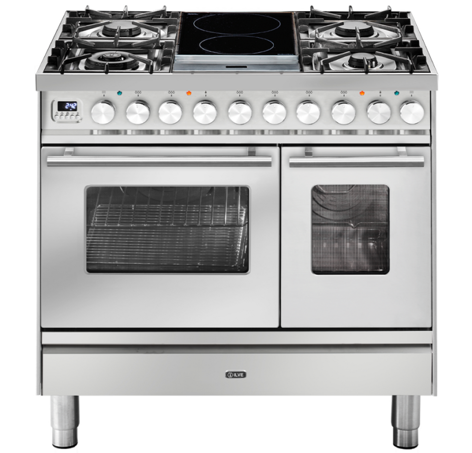 Фото Центр варочный ILVE PD09IDWE3/SS нержавеющая сталь (фурн. сатинированная сталь)
