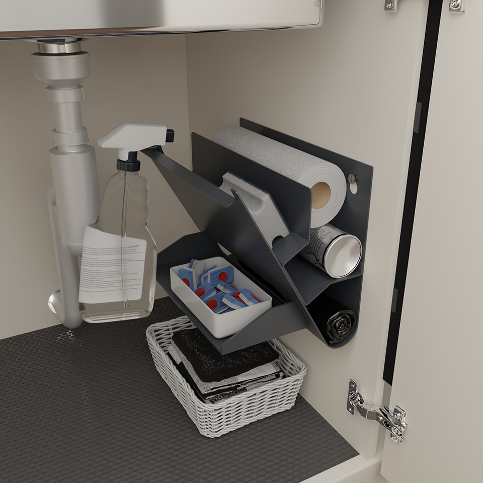 Фото Duslar Держатель MULTI для хозяйственных принадлежностей, антрацит