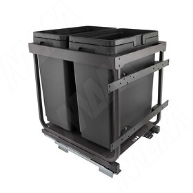 Картинка Vibo KOMBI 2.0 M50W Система сортировки и хранения, 2 емкости (30л+30л), креп. фасада, полн.выдв., плавн.закр., направл. Nova Pro, без крышек. (KOMBI2GME502SCGM)