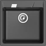 Превью картинка Кварцевая мойка Rivelato RAUM 50 1-чаша 500*510мм antracite #1