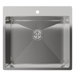 Превью картинка Металлическая мойка Rivelato RINOX 5450 нерж.сталь 1 чаша 540*500*200 мм #1