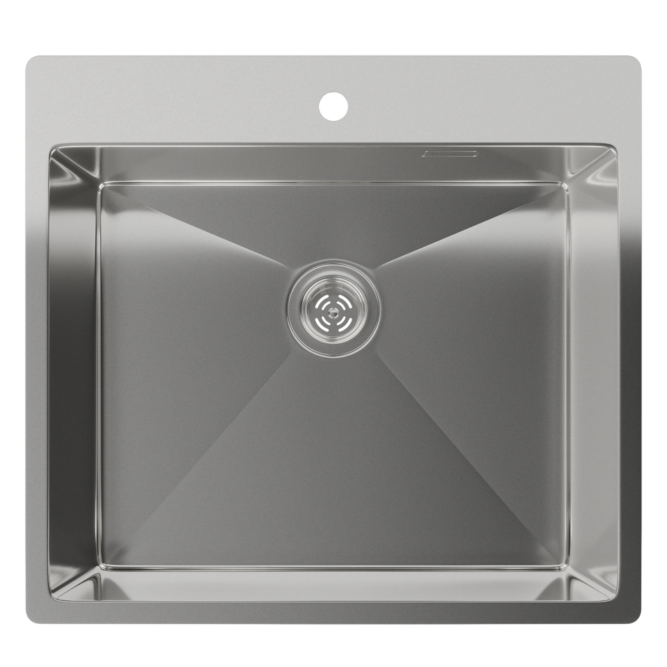 Фото Металлическая мойка Rivelato RINOX 5450 нерж.сталь 1 чаша 540*500*200 мм