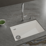 Превью картинка Гранитная мойка Rivelato LINO 654-L 1-чаш 650*440 Белый 101 #3