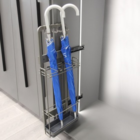 Картинка Duslar Выдвижная система SANDRA для хранения аксессуаров, ширина 140 мм, левая, серый