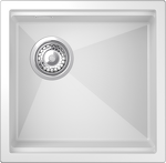 Превью картинка Гранитная мойка Rivelato LINO 454-L 1-чаш 450*440 Белый 101 #1