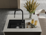 Превью картинка Гранитная мойка Rivelato NOBILE 544-R 1-чаш 540*440 nero #2