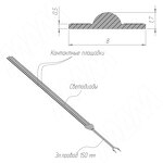 Превью картинка PULSE ЛЮКС COB лента светодиодная, 528 диодов, 24V, свободная резка, 5 м, CRI 90, холодный белый 6500К, IP20, 10W/1м, LUX (LS24-COB-CW-FC-10) #3