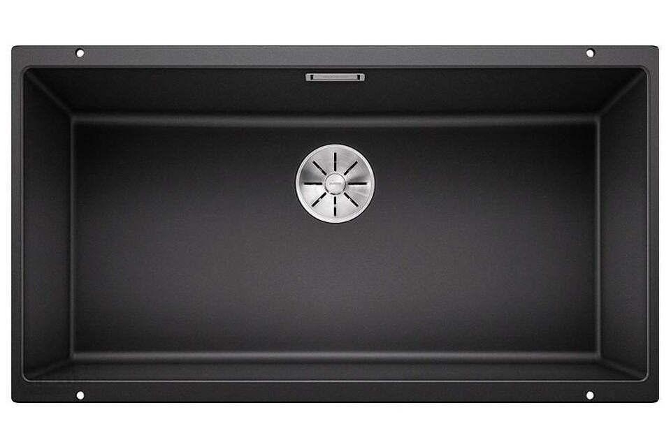 Фото Гранитная мойка Blanсo SUBLINE 800-U SILGRANIT PuraDur антрацит c отв.арм. InFino