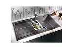 Превью картинка Гранитная мойка Blanсo METRA 6S SILGRANIT PuraDur антрацит с клапаном-автоматом #4