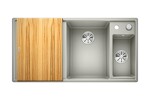 Превью картинка Гранитная мойка Blanсo AXIA III 6 S-F SILGRANIT черный чаша справа, доска ясень c кл.-авт. InFino #6