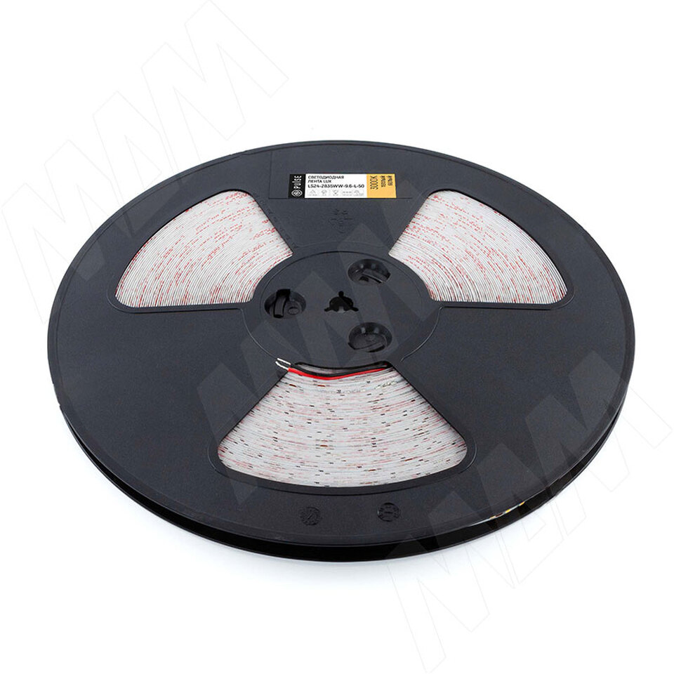 Фото PULSE ЛЮКС Лента светодиодная 2835/120, 24V, 50 м, CRI 90, теплый белый 3000К, IP20, 9.6W/1м, LUX (LS24-2835WW-9.6-L-50)