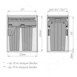 Превью картинка PULSE PROBOX F40 Система сортировки и хранения, 2 емкости (2x31), креп. фасада, полн.выдв., плавн.закр., крышка-полка, графит (MBN402-62DGMID) #6