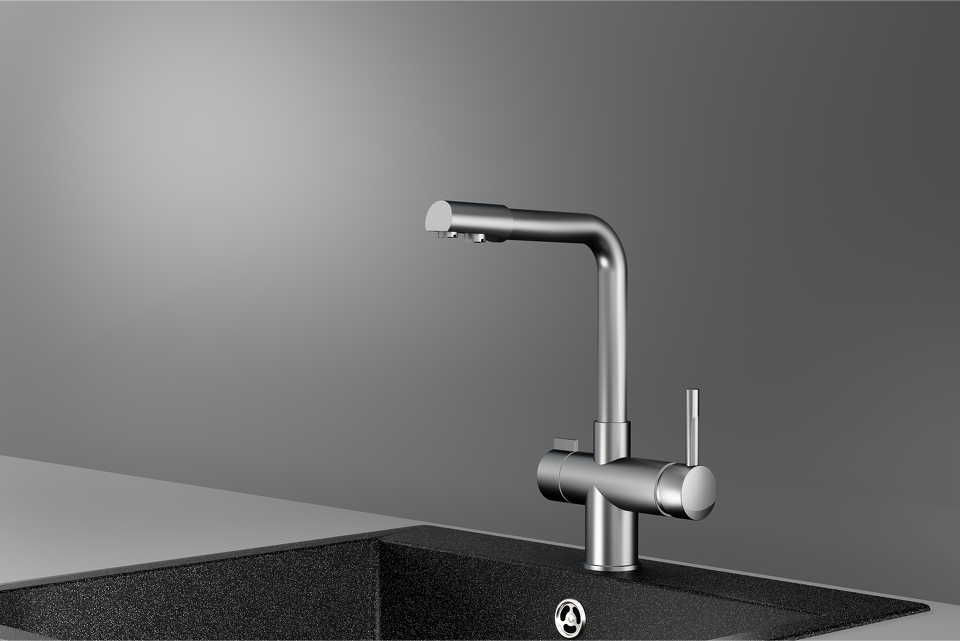 Фото Смеситель для кухни GRANULA 5008, НЕРЖ